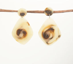 Resin Abstract Drop Earrings