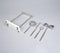 Silver-Toned Stainless Steel Bar Tools with Stand (Set of 4)
