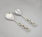 Silver-Toned Salad Servers with Chainlink Handle (Set of 2)