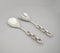 Silver-Toned Salad Servers with Chainlink Handle (Set of 2)