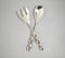 Silver-Toned Salad Servers with Chainlink Handle (Set of 2)