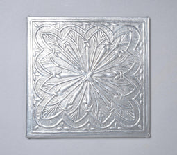 Silver-Toned Aluminium Square Wall Hanging