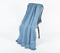 Solid periwinkle blue Tasseled Cotton Throw