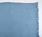 Solid periwinkle blue Tasseled Cotton Throw
