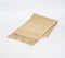 Solid Sand Tasseled Throw with Line Embroidery