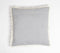 Solid Fringed Chambray Weave Cushion Cover(2)