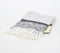 Statement Paneled Handloom Cotton & Wool Throw with Tassels