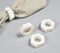 Stone Turned White Marble Napkin Rings (Set of 4)