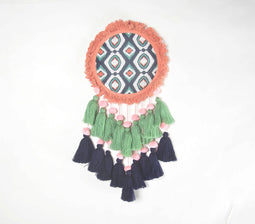Statement Tasseled & Printed Dreamcatcher