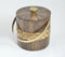 Steel and Wood Double Wall Ice Bucket With Tong