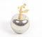 Statement Silver & Gold-toned Apple-Shaped Bowl with Cover