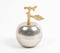 Statement Silver & Gold-toned Apple-Shaped Bowl with Cover