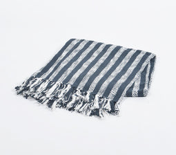 Striped Navy Throw