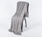 Solid Grey Tasseled Cotton Throw