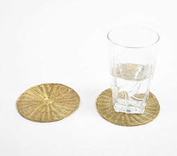 Statement Woven Brass Coaster (Set of 4)