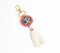 Tasseled 'Live the life you love' Keychain