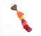 Tasseled Ethnic Heart Keychain