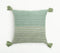 Striped Wool & Cotton Tasseled Cushion Cover