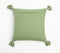 Striped Wool & Cotton Tasseled Cushion Cover