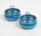 Teal Blue Stainless Steel Dry Fruit Bowl with Lid (Set of 2)