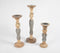 Statement Jazzy Wooden Candle Holders (Set of 3)
