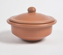 Terracotta Ribbed Pot with Lid