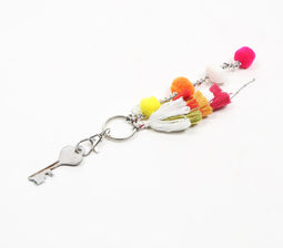 Tassels & Pom-pom Deco Lobster Claw Keyring