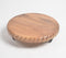 Textured Rim Mango Wood & Iron Cake Stand