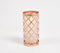 Trellis Rose-Gold Iron Candle Holder