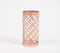 Trellis Rose-Gold Iron Candle Holder