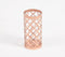 Trellis Rose-Gold Iron Candle Holder