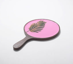 Tropical Leaf Enamelled Wooden Serving Padle