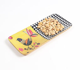 Tribal Art & Monochrome Deco Enameled Tray
