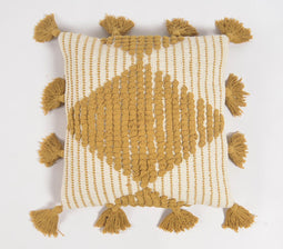 Tufted Cushion cover with Tasseled Border