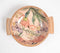 Tropical Enameled & Turned Wooden Salad Bowl