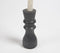 Turned Classic Black Wooden Candle Holder