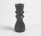 Turned Classic Black Wooden Candle Holder