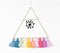 Triangular-Frame Eye Tasseled Wall Decor