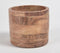 Turned Light Burnt Finish Wooden Jar