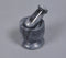 Turned Grey Marble Mortar & Pestel Set