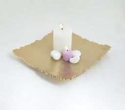 Uneven Cut Edge Square Aluminium Tray