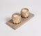 Vanilla Scented Jar Candles With Jute Coil & Wooden Base (Set of 2)