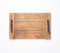 Vintage Wooden Serving Tray with Metal Handles