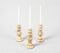 Vintage Turned Wooden Candle Holders (Set of 3)