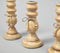 Vintage Turned Wooden Candle Holders (Set of 3)