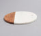 White Marble & Mango Wood Colorblock Round Chopping Board