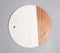White Marble & Mango Wood Colorblock Round Chopping Board