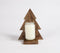 Wooden Christmas Tree Glass Candle