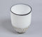 White With Abstract Brown Votive