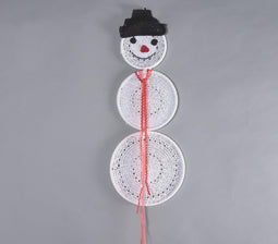 Xmas Snowman Crochet Wall Art